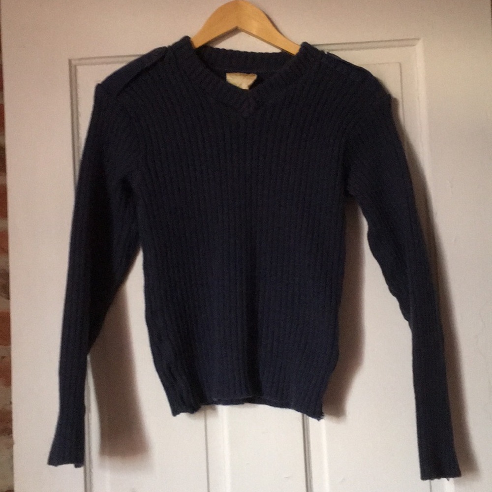 Vintage Men’s Navy Wool Sweater